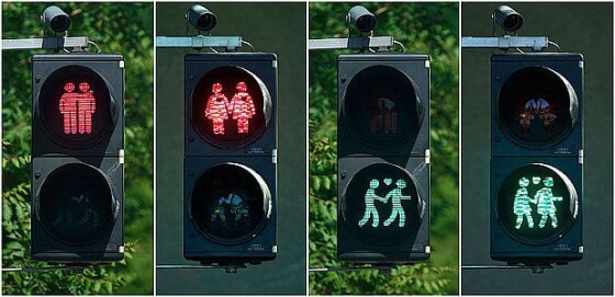gay traffic lights