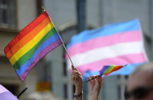 LGBT flag and trans flag Gayles.tv