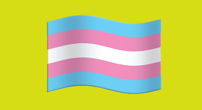 Emoji emoticono bandera trans flag
