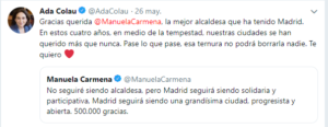Twitter von Colau bis Carmena