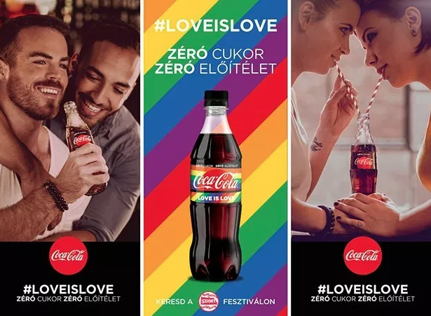 Coca-Colak bere LGBT+ kanpaina defendatzen du Hungarian