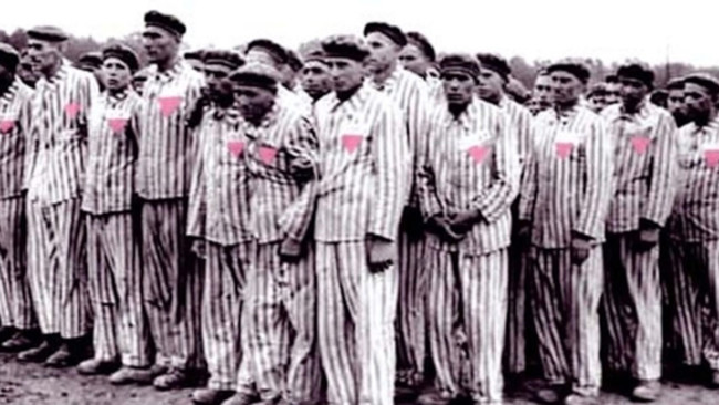 Triángulo rosa gay homosexual nazi Holocausto
