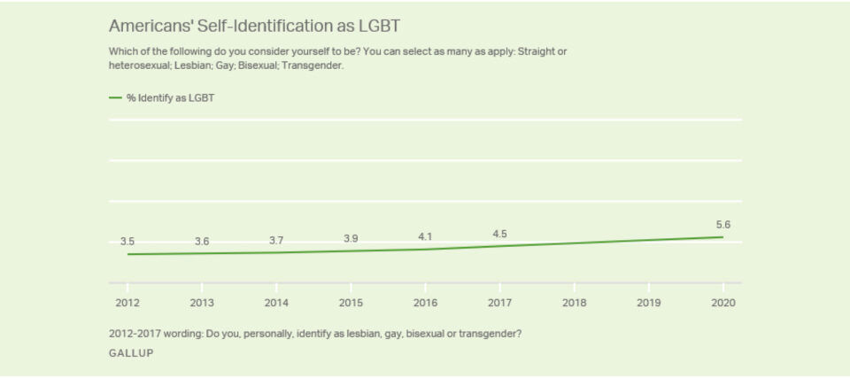 La maggior parte degli americani LGBT+ si identifica come bisessuale