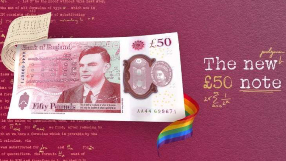 Uma nova nota de £ 50 homenageará Alan Turing