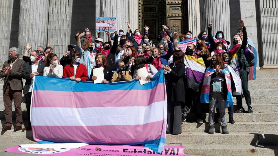 LGTB+ taldeek manifestazioak deitu dituzte Espainia osoan, Trans Legea eskatzeko