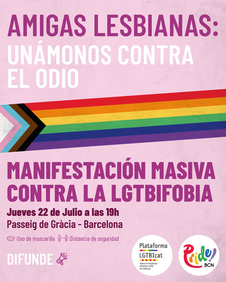 Barcelona prepara una manifestació massiva contra la LGTBIfòbia