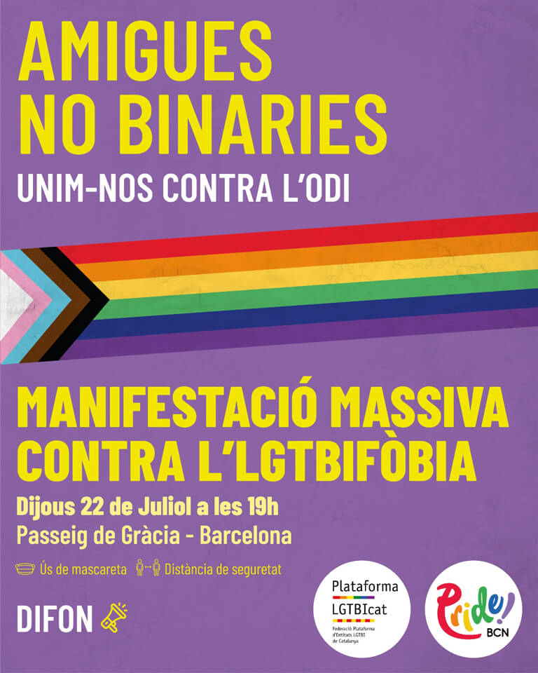 Barcelona prepara una manifestación masiva contra la LGTBIfóbia