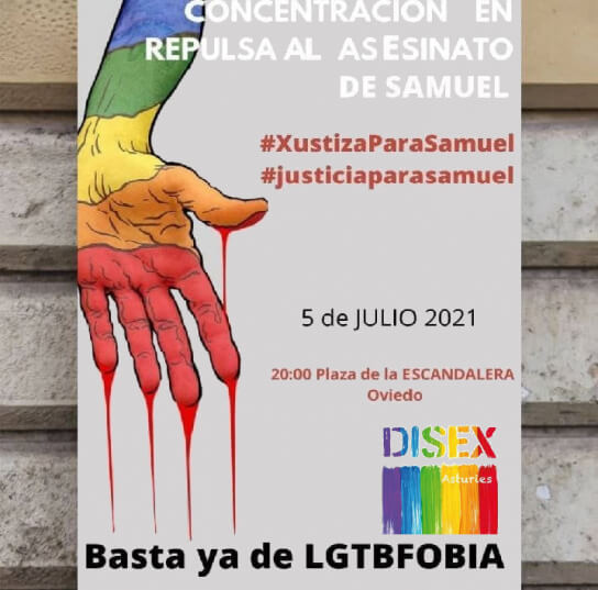 Asociaciones LGTBI+ convocan manifestaciones por toda España en rechazo al asesinato de Samuel en A Coruña