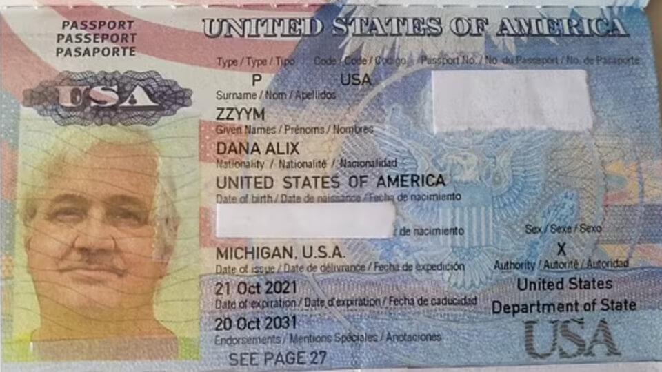 USA issues the first passport with gender X