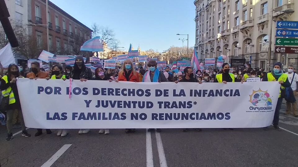 Concentration in Madrid against the delays in the Trans Law