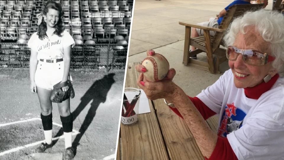 A female baseball player comes out as a lesbian at the age of 95