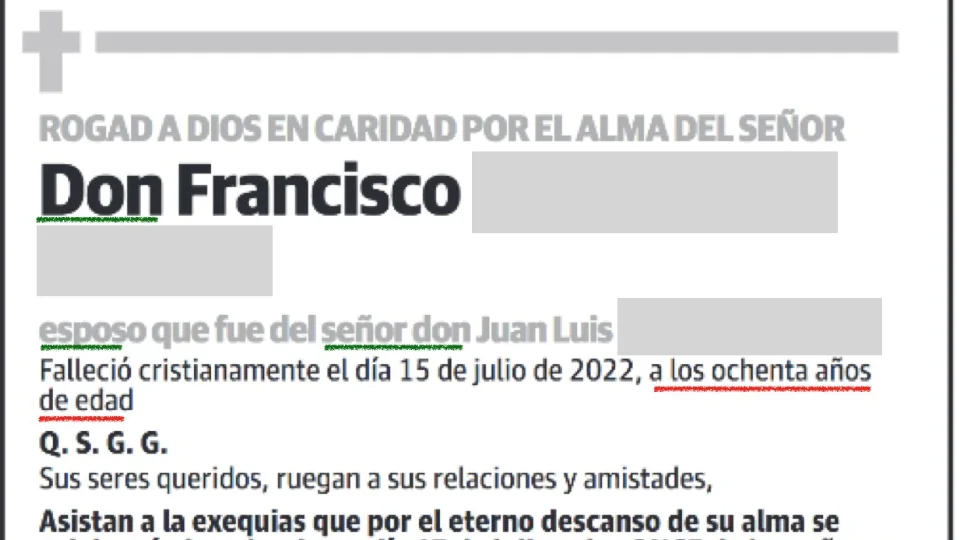 La esquela que dio una lección de normalidad