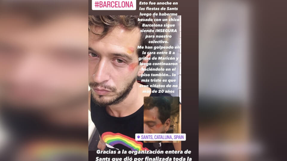 Bei den Sants-Feierlichkeiten in Barcelona wurden zwei homophobe Angriffe gemeldet