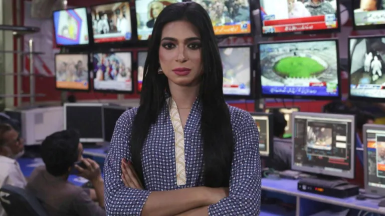 Marvia Malik, Pakistan's first trans news anchor, shot
