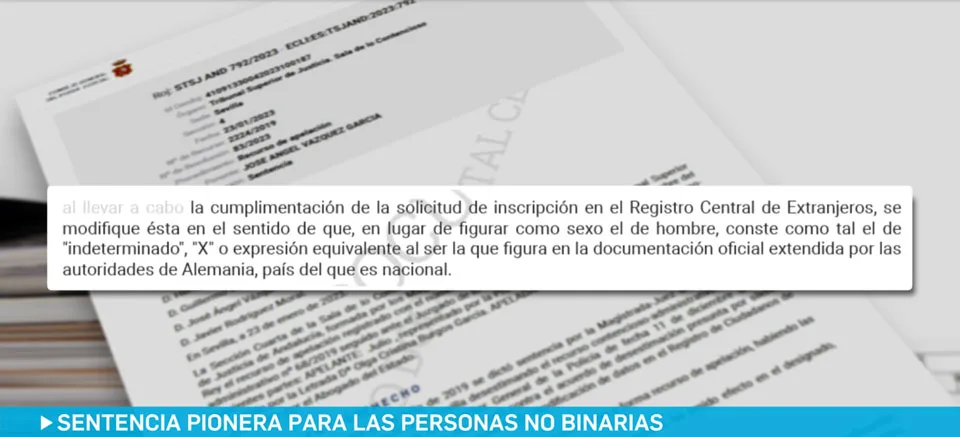 "Género indeterminado", una sentencia pionera en Europa