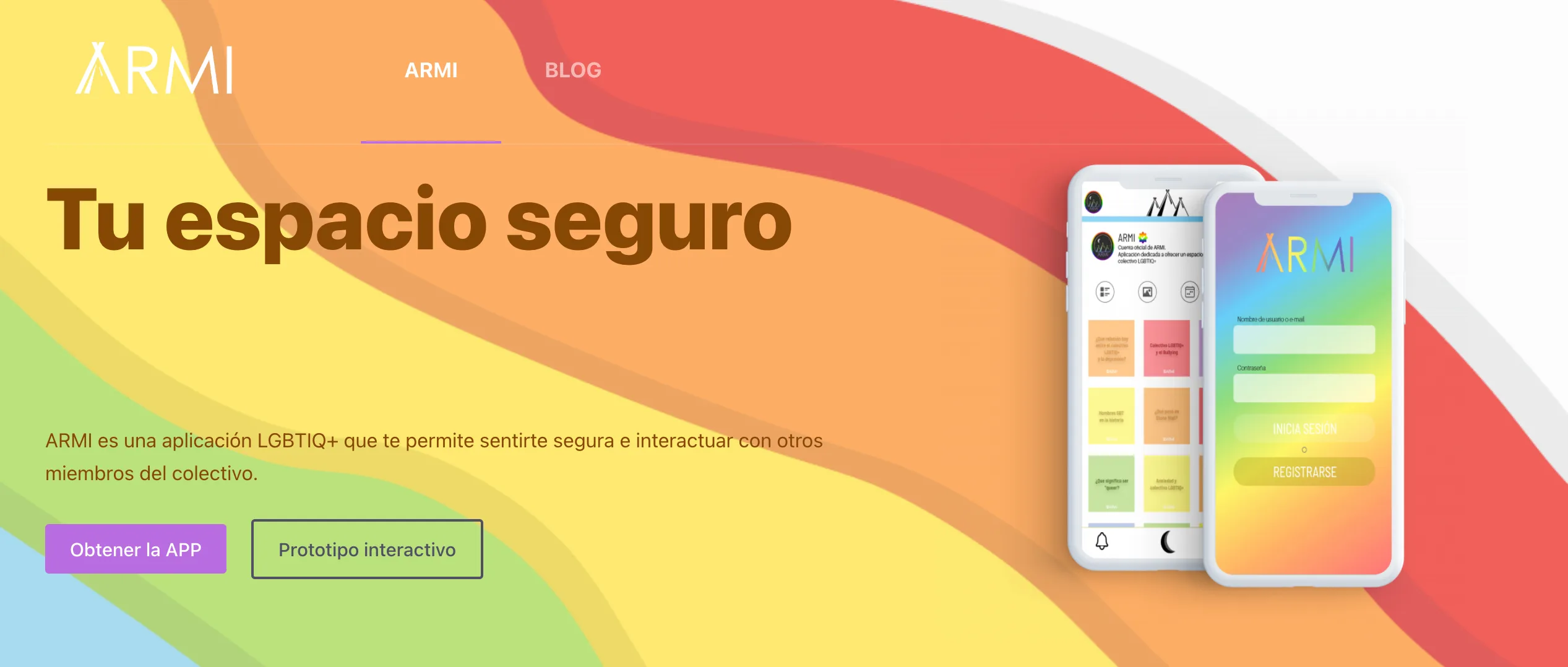 ARMI: a safe social network for LGTBIQ+ people