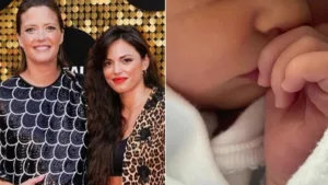 Daniela, the first daughter of María Casado and Martina diRosso, is born
