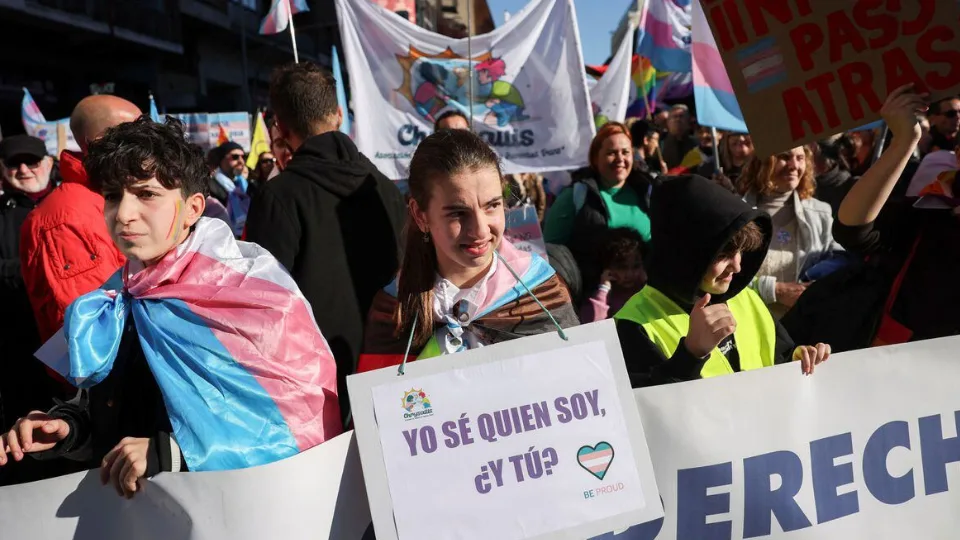 Manifestation à Madrid contre la réforme des lois LGTBI